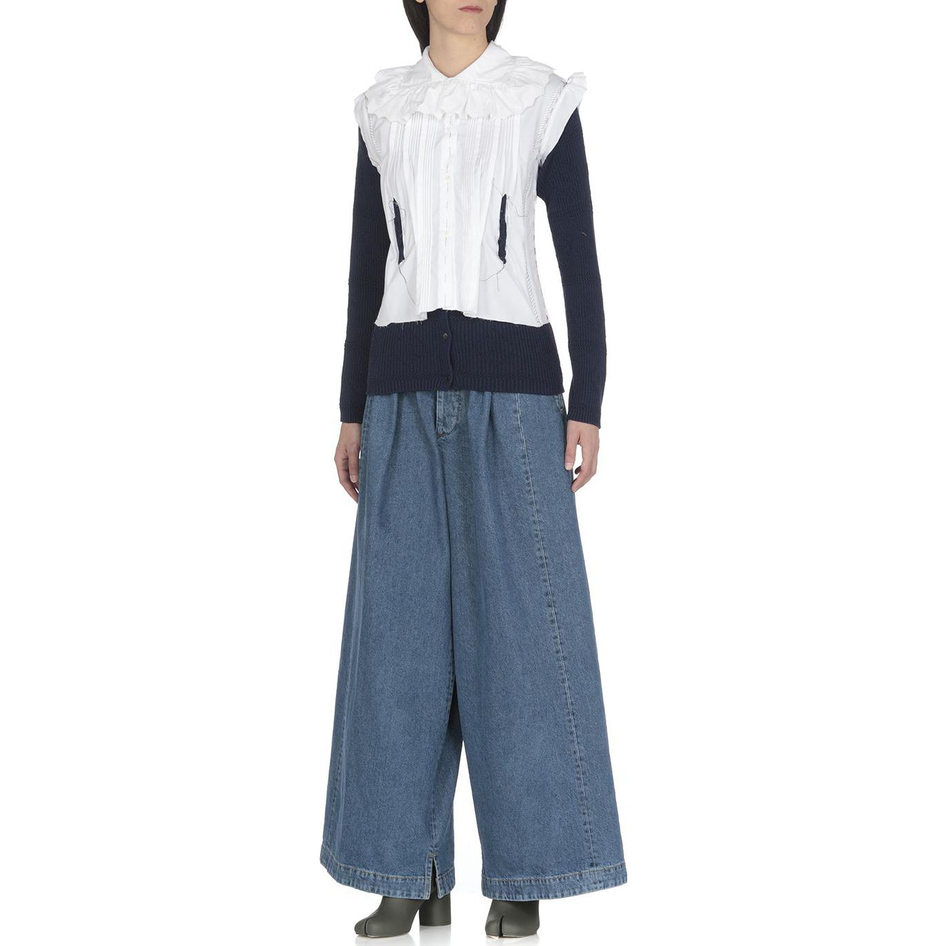 Sizing (W) Maison Margiela SS22 Jaket Kardigan Rajut Bulu Biru S51HA1184S17981470F