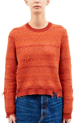 (W) Maison Margiela SS22 Suéter de Lana Colorblock Naranja S51HA1179S18004001F Buy (W) Maison Margiela SS22 Suéter de Lana Colorblock Naranja S51HA1179S18004001F