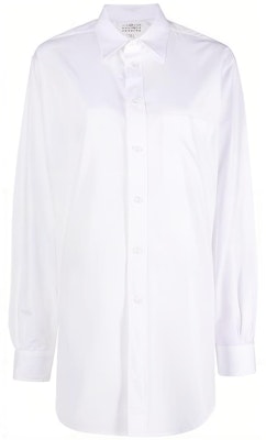 (W) Maison Margiela SS22 白色纯棉长袖中长款衬衫 SI0DL0001S52245100 Order (W) Maison Margiela SS22 白色纯棉长袖中长款衬衫 SI0DL0001S52245100