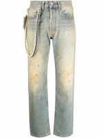 (Women) Maison Margiela SS22 Distressed Straight Leg Jeans Women Blue Denim. S31LA0068S30561975 (Women) Maison Margiela SS22 Distressed Straight Leg Jeans Women Blue Denim. S31LA0068S30561975