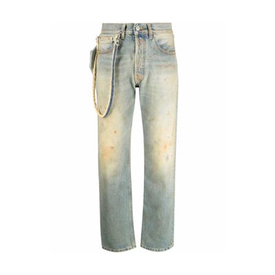 (Women) Maison Margiela SS22 Distressed Straight Leg Jeans Women Blue Denim. S31LA0068S30561975