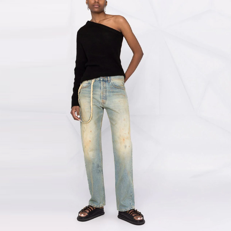 Lookbook (W) メゾン マルジェラ SS22 ディストレスト ストレートジーンズ レディース ブルーデニム S31LA0068S30561975