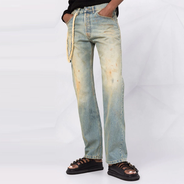 Purchase (W) メゾン マルジェラ SS22 ディストレスト ストレートジーンズ レディース ブルーデニム S31LA0068S30561975