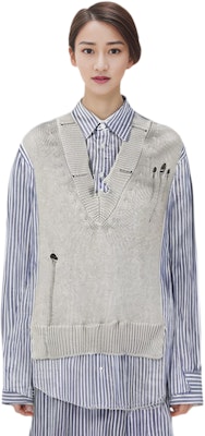 (W) Maison Margiela SS22 藍白層次針織長袖上衣 S51DL0394S54773 Details for (W) Maison Margiela SS22 藍白層次針織長袖上衣 S51DL0394S54773