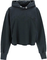 (Women) Maison Margiela SS23 Navy Blue Logo Embroidered Hoodie S51GU0124S25520-861 (Women) Maison Margiela SS23 Navy Blue Logo Embroidered Hoodie S51GU0124S25520-861