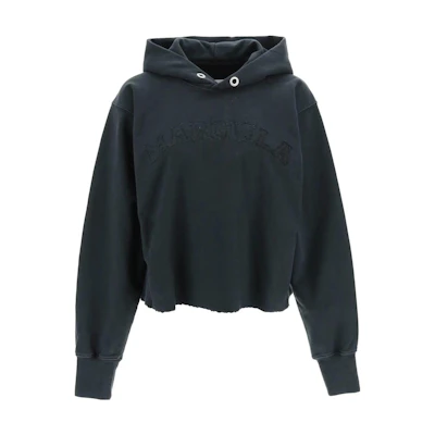 (Women) Maison Margiela SS23 Navy Blue Logo Embroidered Hoodie S51GU0124S25520-861