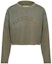 Order (W) Maison Margiela SS23 Sudadera Verde Oliva Crop con Letras de Manga Larga S51GU0123S25580-740