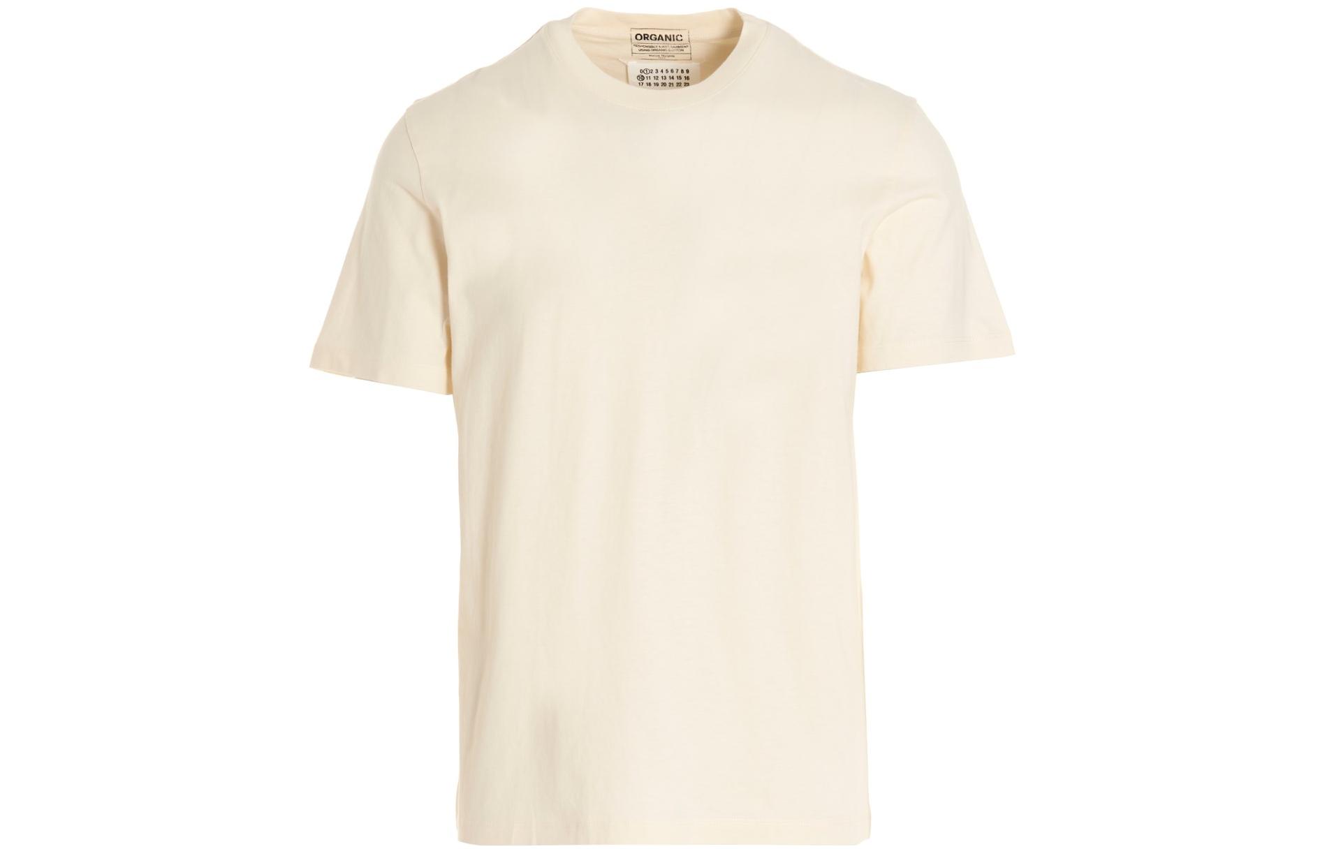 Shop (W) Maison Margiela SS23 Kaos Polos Leher Bundar 3-Pack S50GC0687S23973-963