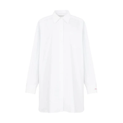 (Women) Maison Margiela SS24 White Long Sleeve Button-Up Midi Shirt. S51DL0253S54750100