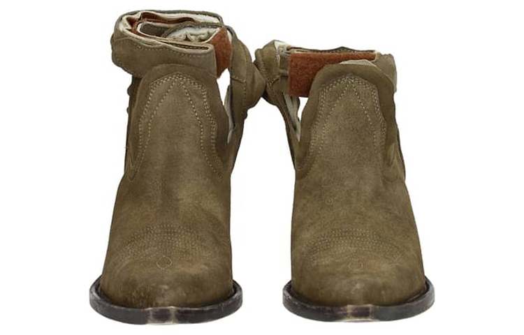 Shop (W) メゾン マルジェラ スエード アンクルブーツ (グリーンベルベット) S39WP0052SY1197963