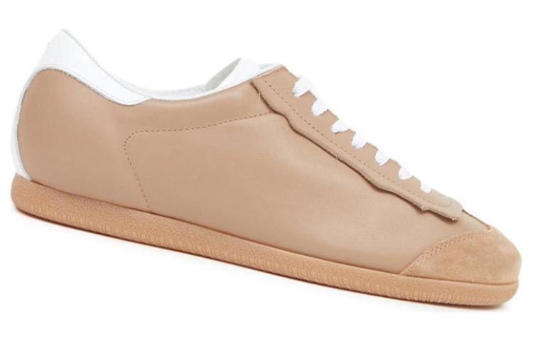(W) Maison Margiela Suede Leather Low-Top Lace-Up 'Brown White' 圖 3