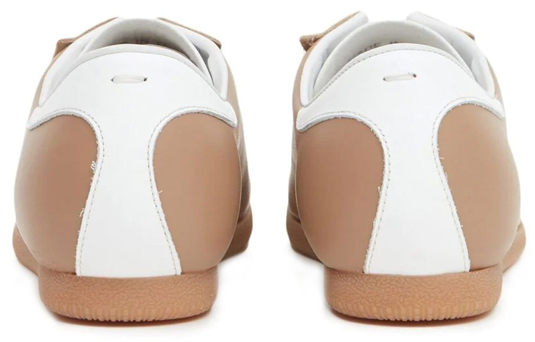 (W) Maison Margiela Suede Leather Low-Top Lace-Up 'Brown White' 圖 4