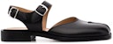(W) Maison Margiela Tabi 'Kulit Hitam dengan Tali Laras' S58WP0249P3292T8013