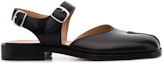 Order (W) Maison Margiela Tabi 'Kulit Hitam dengan Tali Laras' S58WP0249P3292T8013