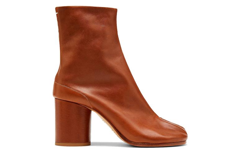 (W) Maison Margiela Tabi 'Brown Chunky-Heel Booties' 圖 2
