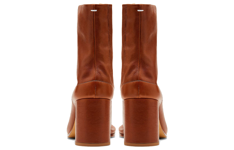 (W) Maison Margiela Tabi 'Brown Chunky-Heel Booties' 圖 5