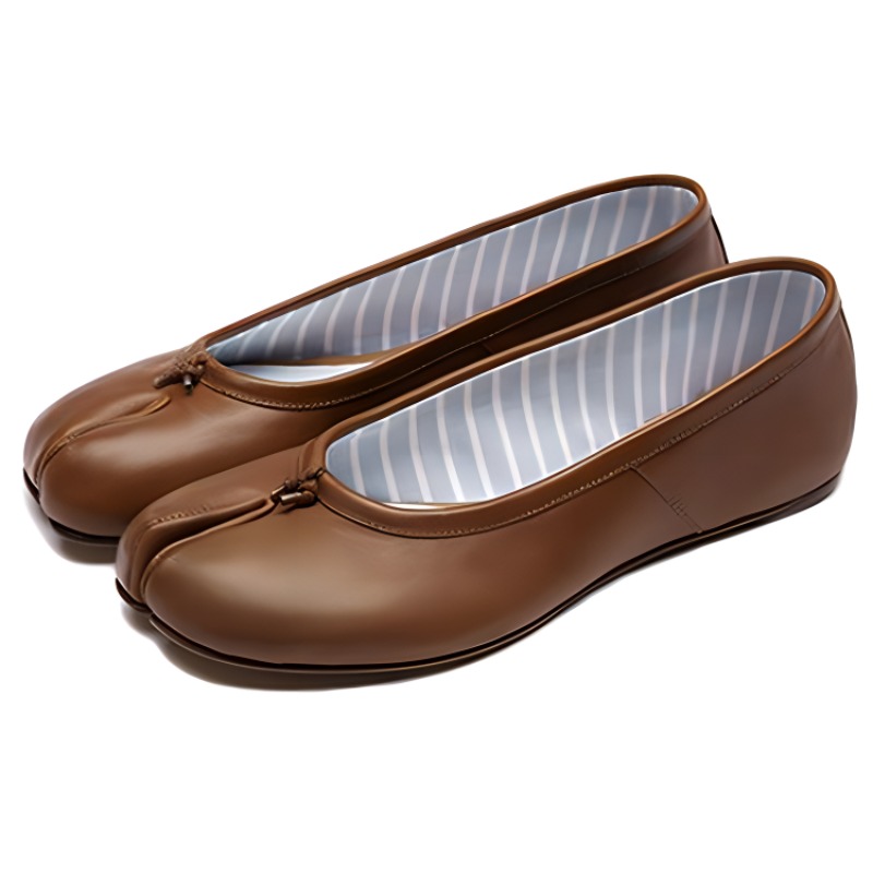 (W) Maison Margiela Tabi 'Brown Leather Ballet Flat' 圖 3