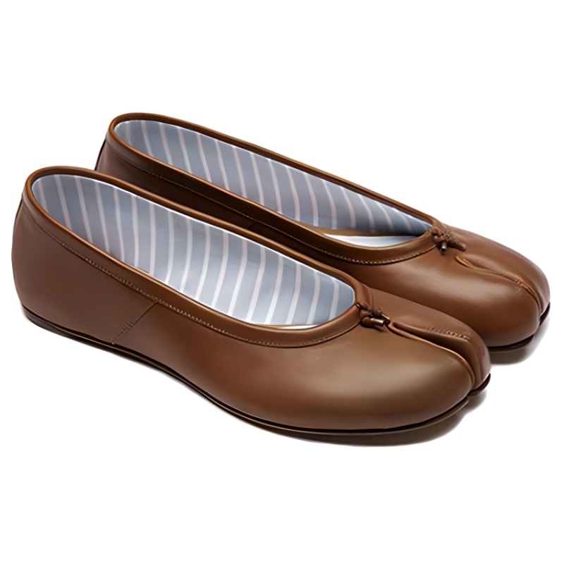 (W) Maison Margiela Tabi 'Brown Leather Ballet Flat' 圖 4
