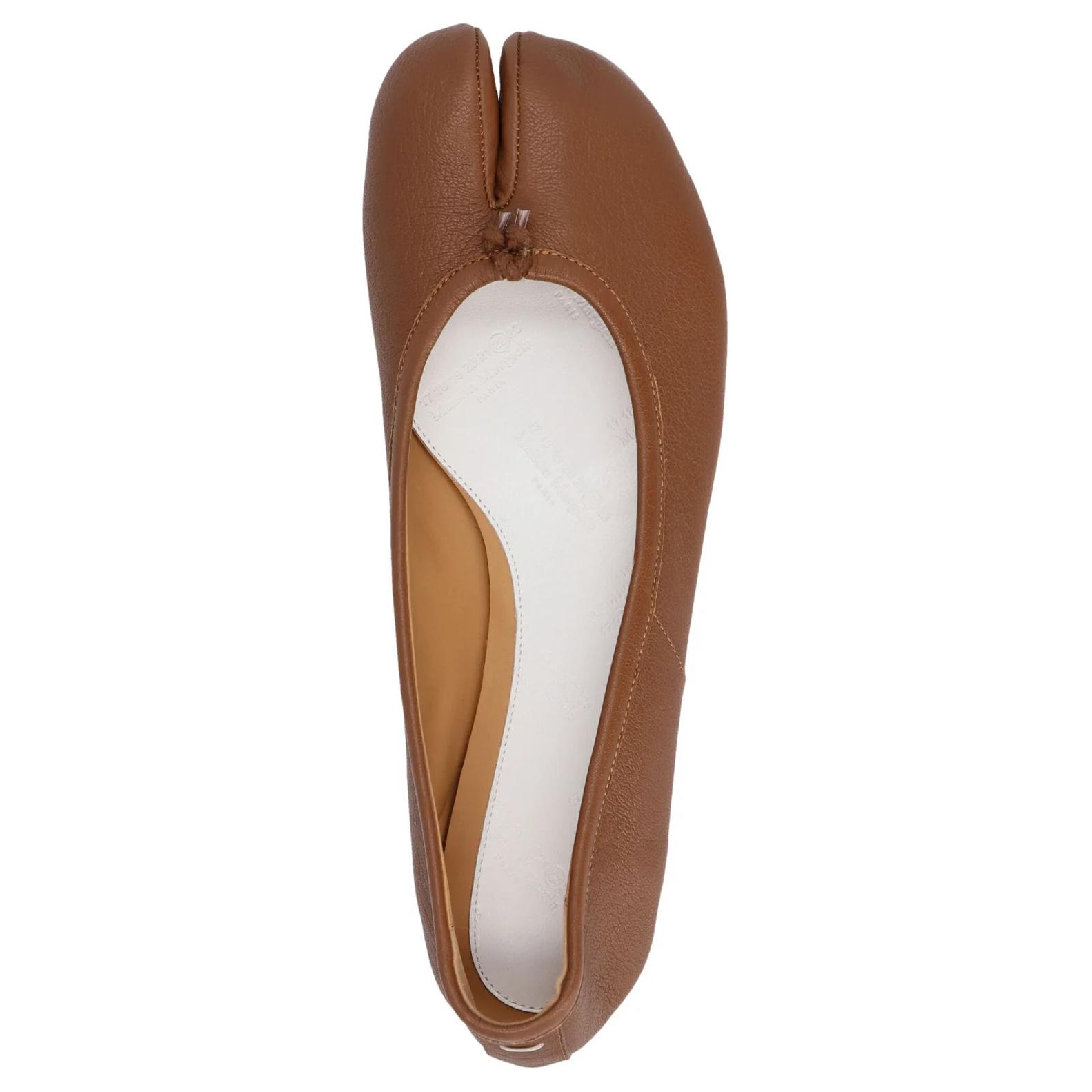 (W) Maison Margiela Tabi 'Brown Leather Ballet Flat' 圖 5