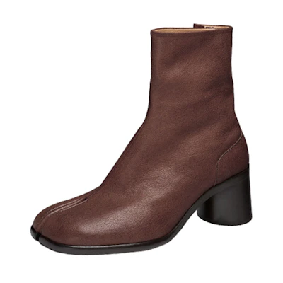 (W) Maison Margiela Tabi 'Brown Leather Bootie'