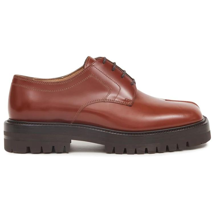 (W) Maison Margiela Tabi 'Brown Leather Split-Toe Lace-Up' 圖 2