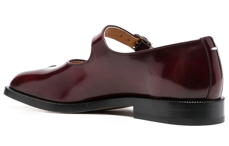 (W) Maison Margiela Tabi 'Burgundy Leather Flats' 圖 4