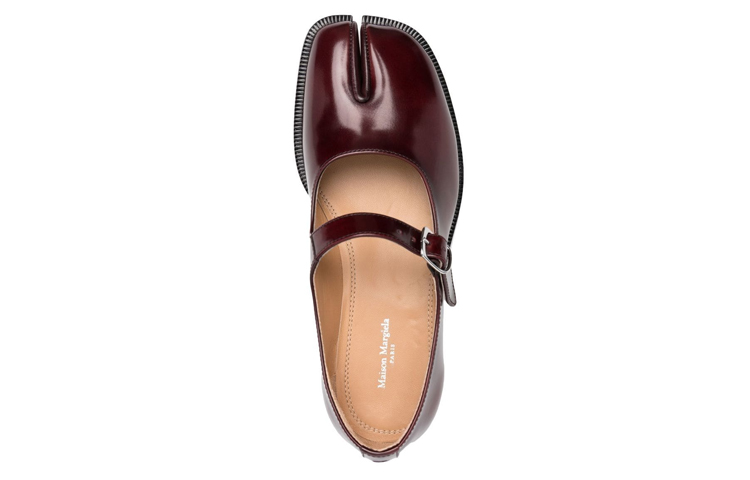 (W) Maison Margiela Tabi 'Burgundy Leather Flats' 圖 5