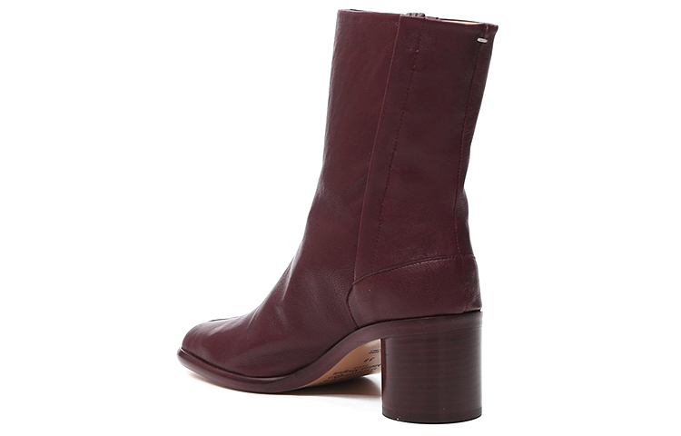 Shop (W) Maison Margiela Tabi 'Sepatu Boot Tumit Chunky Kasual Cokelat' S39WU0202P3753T2148