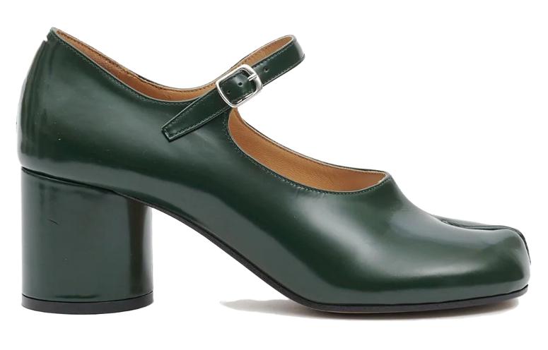 (W) Maison Margiela Tabi 'Green Ankle-Strap Chunky Heel' 圖 2