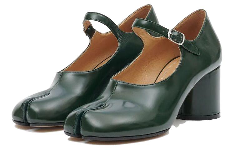 (W) Maison Margiela Tabi 'Green Ankle-Strap Chunky Heel' 圖 3