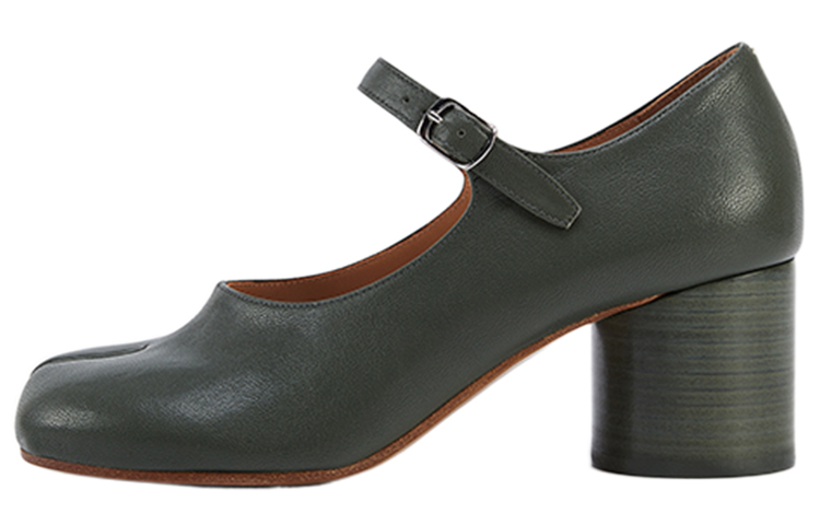 (W) Maison Margiela Tabi 'Green Buckle High Heel'