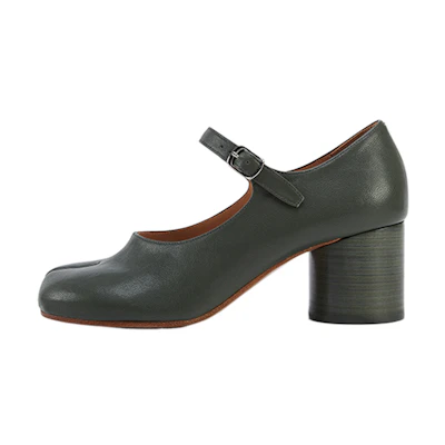 (W) Maison Margiela Tabi 'Green Buckle High Heel'