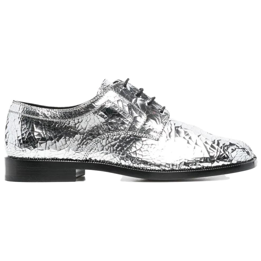 (W) Maison Margiela Tabi 'Metallic Lace-Up Flats Silver' 圖 2