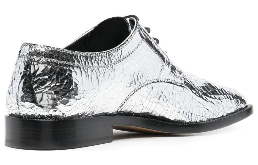 (W) Maison Margiela Tabi 'Metallic Lace-Up Flats Silver' 圖 5