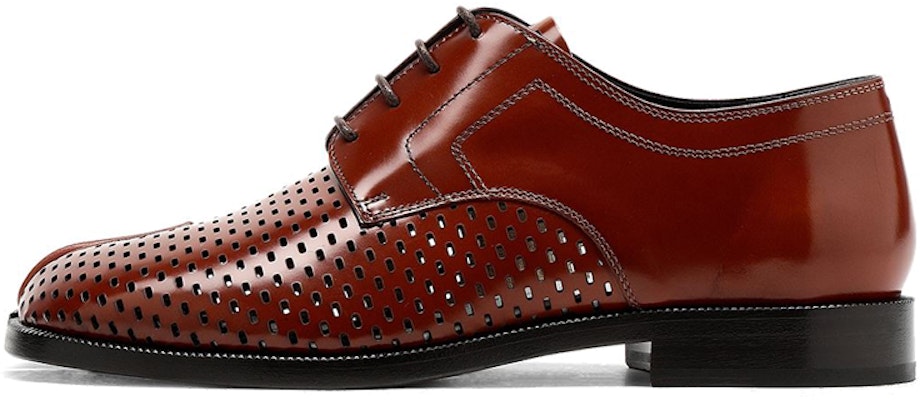 Maison Margiela Tabi 潮流分趾鏤空休閒皮鞋 女款 紅棕色 Buy Maison Margiela Tabi 潮流分趾鏤空休閒皮鞋 女款 紅棕色