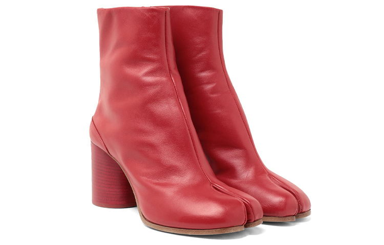 (W) Maison Margiela Tabi 'Red Fashion Versatile Split-Toe Booties' 圖 4