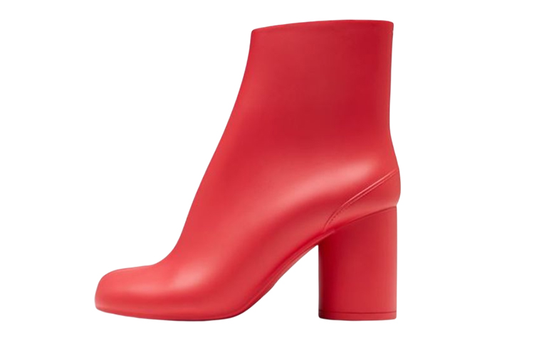 (W) Maison Margiela Tabi 'Red Rubber Ankle Boot'