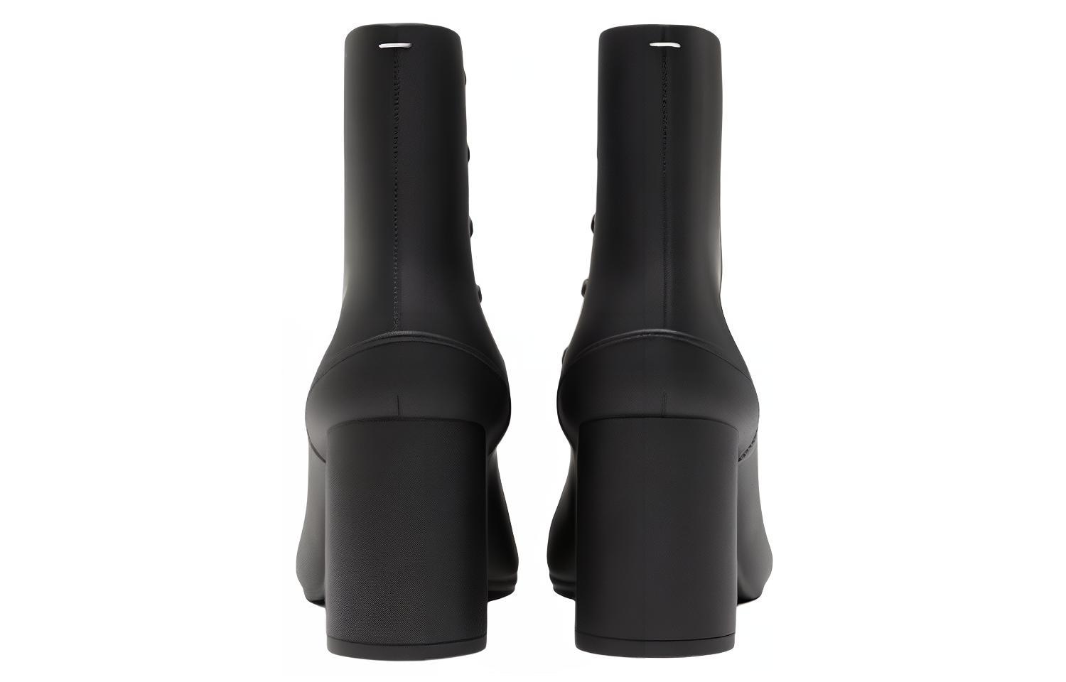 Shop (W) Maison Margiela Tabi ''Rubberlaars 8cm Zwart'' S38WU0378P4365T8013