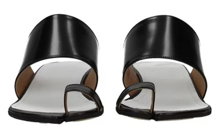 (W) Maison Margiela Tabi 'Sleek Black Leather Slides' 圖 5