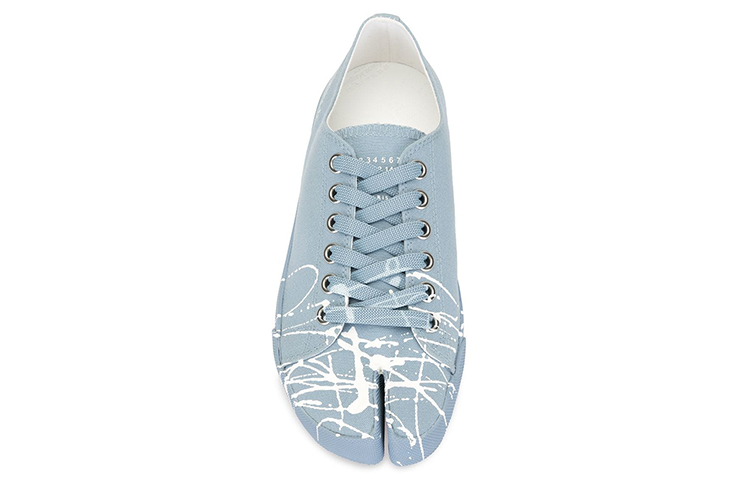 Shop (Women) Maison Margiela Tabi 'Splatter Blue Low-Top' S58WS0110P2974