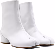 Shop Maison Margiela Tabi 牛皮革 時尚分趾休閒短靴 女款 白色