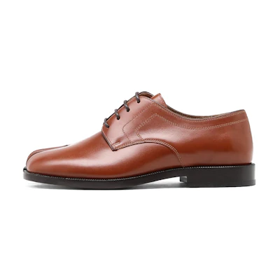 (W) Maison Margiela Tabi 'Versatile Split-Toe Brown Lace-Up Leather'