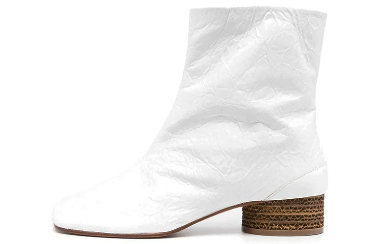 Buy (W) Botas Tabi Maison Margiela 'Blancas de Cuero Craquelado con Punta Dividida' S58WU0382P4748T1003