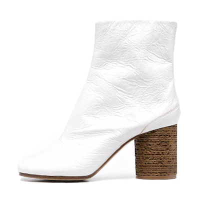 (W) Maison Margiela Tabi 'White Leather Ankle Boot'