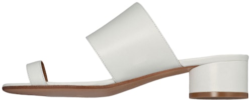 (Women) Maison Margiela Tabi 'White Leather Cleft Toe Heeled Mule' S58WP0234PR869T1003 (Women) Maison Margiela Tabi 'White Leather Cleft Toe Heeled Mule' S58WP0234PR869T1003