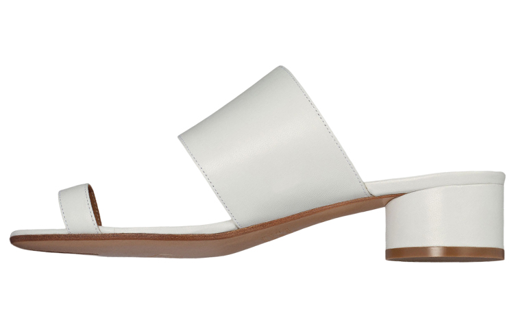 Buy (W) Maison Margiela Tabi ''Weiße Leder Tabi-Schuhe mit Absatz und geteilter Zehe'' S58WP0234PR869T1003