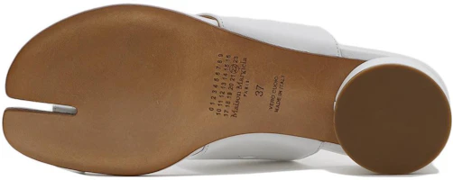 Purchase (W) Maison Margiela Tabi '白色皮革分趾跟拖鞋' S58WP0234PR869T1003