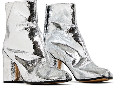 (W) Maison Margiela Tabi 裸靴 '裂纹金属银' S58WU0260-P5016-T9002 Cheap (W) Maison Margiela Tabi 裸靴 '裂纹金属银' S58WU0260-P5016-T9002