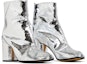 Cheap (W) Boot Tumit Buku Lali Maison Margiela Tabi 'Perak Retak Berkilau' S58WU0260-P5016-T9002