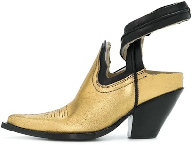 Maison Margiela梅森馬吉拉 皮革 鑲剪設計牛仔 短靴 9cm 女款 金色 Buy Maison Margiela梅森馬吉拉 皮革 鑲剪設計牛仔 短靴 9cm 女款 金色